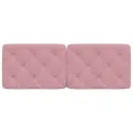 Coussin de tête de lit rose 140 cm velours