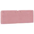 Coussin de tête de lit rose 140 cm velours