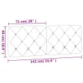 Coussin de tête de lit rose 140 cm velours