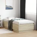 Cadre de lit chêne sonoma 90x200 cm bois d'ingénierie