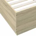 Cadre de lit chêne sonoma 90x200 cm bois d'ingénierie