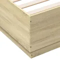 Cadre de lit chêne sonoma 180x200 cm bois d'ingénierie
