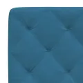 Coussin de tête de lit bleu 100 cm velours