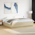 Cadre de lit chêne sonoma 200x200 cm bois d'ingénierie