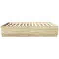 Cadre de lit chêne sonoma 200x200 cm bois d'ingénierie