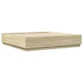 Cadre de lit chêne sonoma 200x200 cm bois d'ingénierie