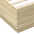 Cadre de lit chêne sonoma 200x200 cm bois d'ingénierie