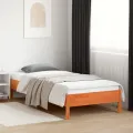 Cadre de lit cire marron 100x200 cm bois de pin massif