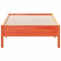 Cadre de lit cire marron 100x200 cm bois de pin massif