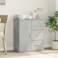 Buffet gris béton 60x31x70 cm bois d'ingénierie
