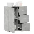 Buffet gris béton 60x31x70 cm bois d'ingénierie