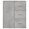 Buffet gris béton 60x31x70 cm bois d'ingénierie