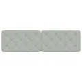 Coussin de tête de lit gris clair 180 cm velours