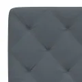 Cadre de lit avec lumières LED gris foncé 180x200 cm velours