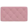 Coussin de tête de lit rose 80 cm velours