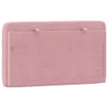 Coussin de tête de lit rose 80 cm velours