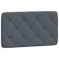 Cadre de lit avec tête de lit Gris foncé 90x200 cm Velours