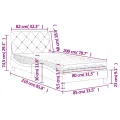 Lit avec matelas noir 80x200 cm velours