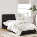 Cadre de lit avec lumières LED noir 80x200 cm velours
