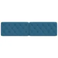 Coussin de tête de lit bleu 200 cm velours
