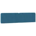 Coussin de tête de lit bleu 200 cm velours