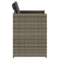 Chaises de jardin avec coussins lot de 4 gris résine tressée