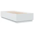 Cadre de lit avec lumières LED blanc 90x190cm bois d’ingénierie