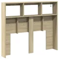 Armoire tête de lit avec LED chêne sonoma 120x17x102 cm