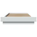 Cadre de lit avec lumières LED blanc 100x200 cm bois ingénierie