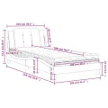 Lit avec matelas blanc 100x200 cm similicuir