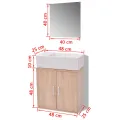 Meubles de salle de bains trois pièces Beige