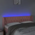 Tête de lit à LED Rose 163x16x78/88 cm Velours