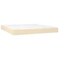 cadre de lit avec matelas Crème 160x200 cm Tissu