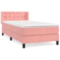 cadre de lit et matelas Rose 80x200 cm Velours