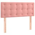 cadre de lit et matelas Rose 80x200 cm Velours