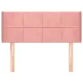 Tête de lit avec oreilles Rose 103x16x78/88 cm Velours