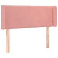 Tête de lit avec oreilles Rose 103x16x78/88 cm Velours