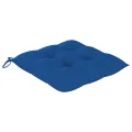 Chaises de jardin avec coussins bleu 4 pcs Bois de teck massif