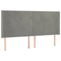 cadre de lit matelas et LED Gris clair 160x200 cm