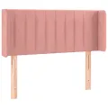 Tête de lit avec oreilles Rose 93x16x78/88 cm Velours