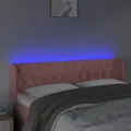 Tête de lit à LED Rose 147x16x78/88 cm Velours