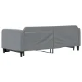 Lit de jour avec lit gigogne gris clair 90x200 cm tissu