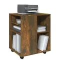 Armoire roulante Chêne fumé 60x53x72 cm Bois d'ingénierie