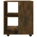 Armoire roulante Chêne fumé 60x53x72 cm Bois d'ingénierie