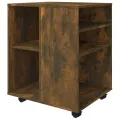 Armoire roulante Chêne fumé 60x53x72 cm Bois d'ingénierie