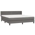 cadre de lit avec matelas Gris 180x200 cm Similicuir