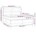 cadre de lit avec matelas Taupe 160x200 cm Tissu