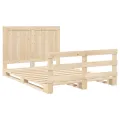 Cadre de lit avec tête de lit 140x200 cm bois de pin massif