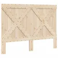 Cadre de lit avec tête de lit gris 140x200 cm bois pin massif