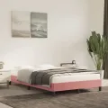 Cadre de lit rose 120x190 cm velours